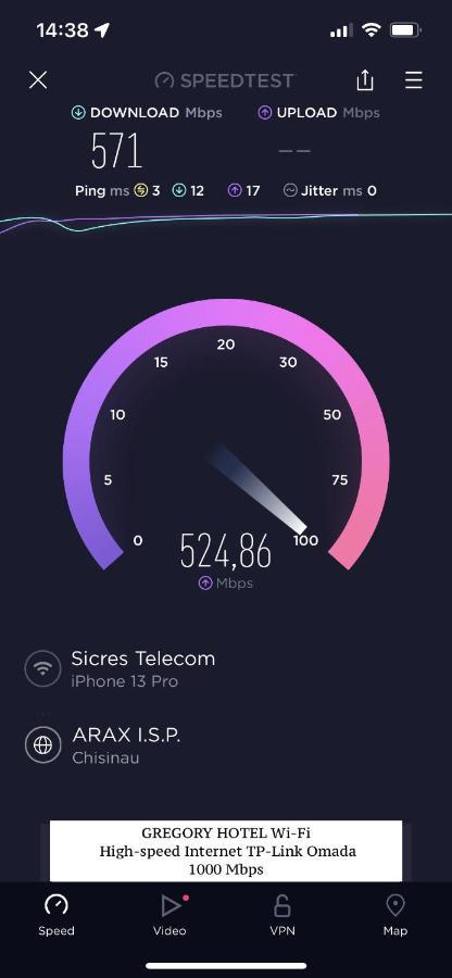 Gregory Boutique Hotel คีชีเนา ภายนอก รูปภาพ Speedtest interface